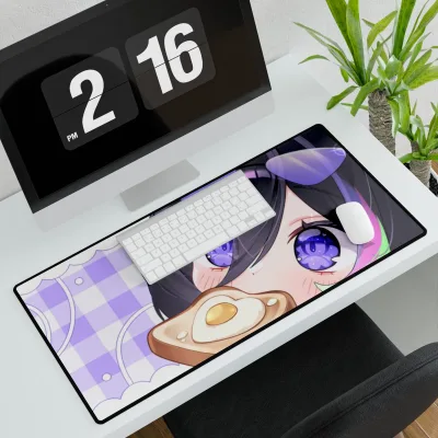 Chibi Toast Desk Mat view 2