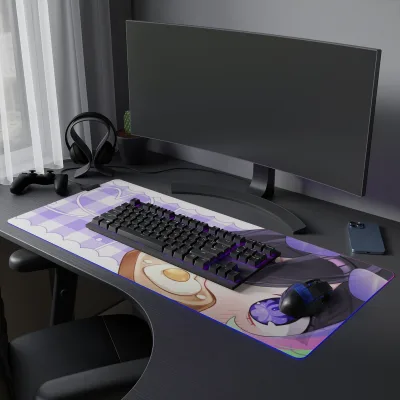 LED Chibi Toast Gaming Mouse Pad view 6