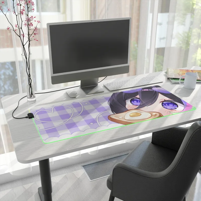 LED Chibi Toast Gaming Mouse Pad