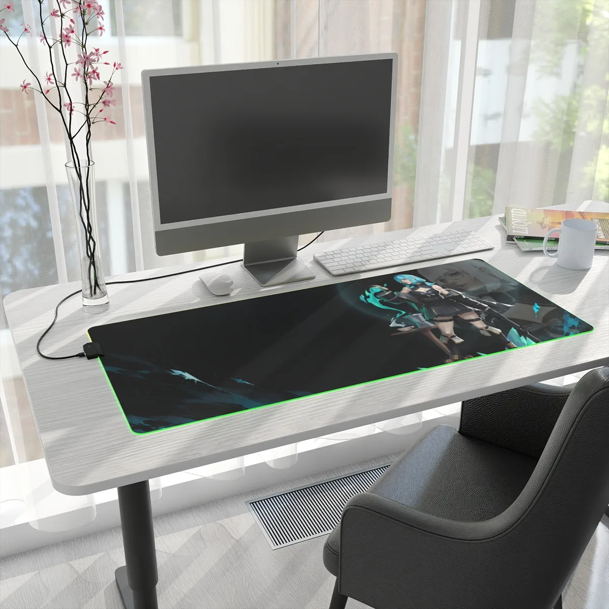 LED Valorant Gaming Mouse Pad
