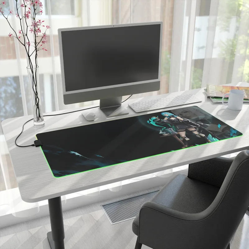 LED Valorant Gaming Mouse Pad