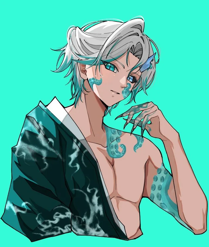 In teal — Midz