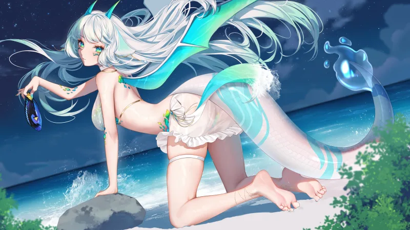 Dragon at the shore