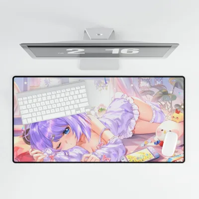 Sleepy Momo Desk Mat view 3
